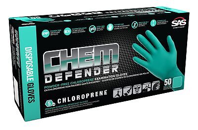 ChemDefender Powder-Free Chloroprene Disposable Gloves | 5 Mil - Large | Chem...