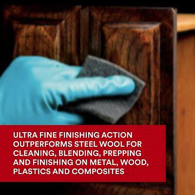 3M Scotch-Brite Ultra Fine Grade 7448B Hand Pad, Case of 60, 6 in x 9 in Hand...