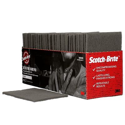 3M Scotch-Brite Ultra Fine Grade 7448B Hand Pad, Case of 60, 6 in x 9 in Hand...