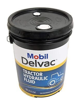 MOBIL FLUID 424 High Performance Tractor Hydraulic Fluid - 5 Gal Pail