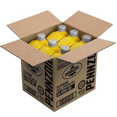 Pennzoil 550022687-6PK Platinum 10W-30 Full Synthetic Motor Oil - 1 Quart (Pa...