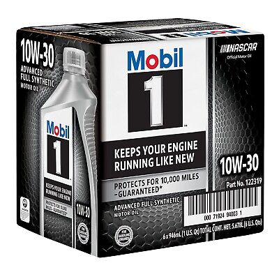 Mobil 1 - 122319 94003 10W-30 Synthetic Motor Oil - 1 Quart (Pack of 6)