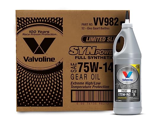 Valvoline SynPower SAE 75W-140 Full Synthetic Gear Oil 1 QT, Case of 12