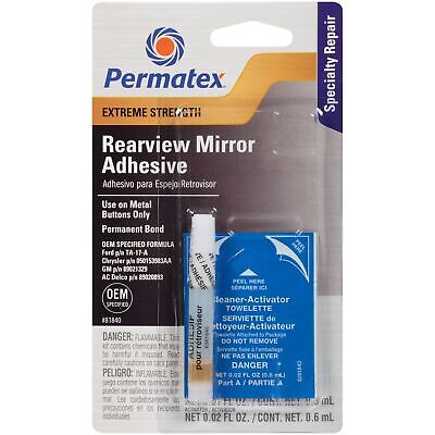 Permatex 81840 Extreme Rearview Mirror Profressional Strength Adhesive Kit , ...