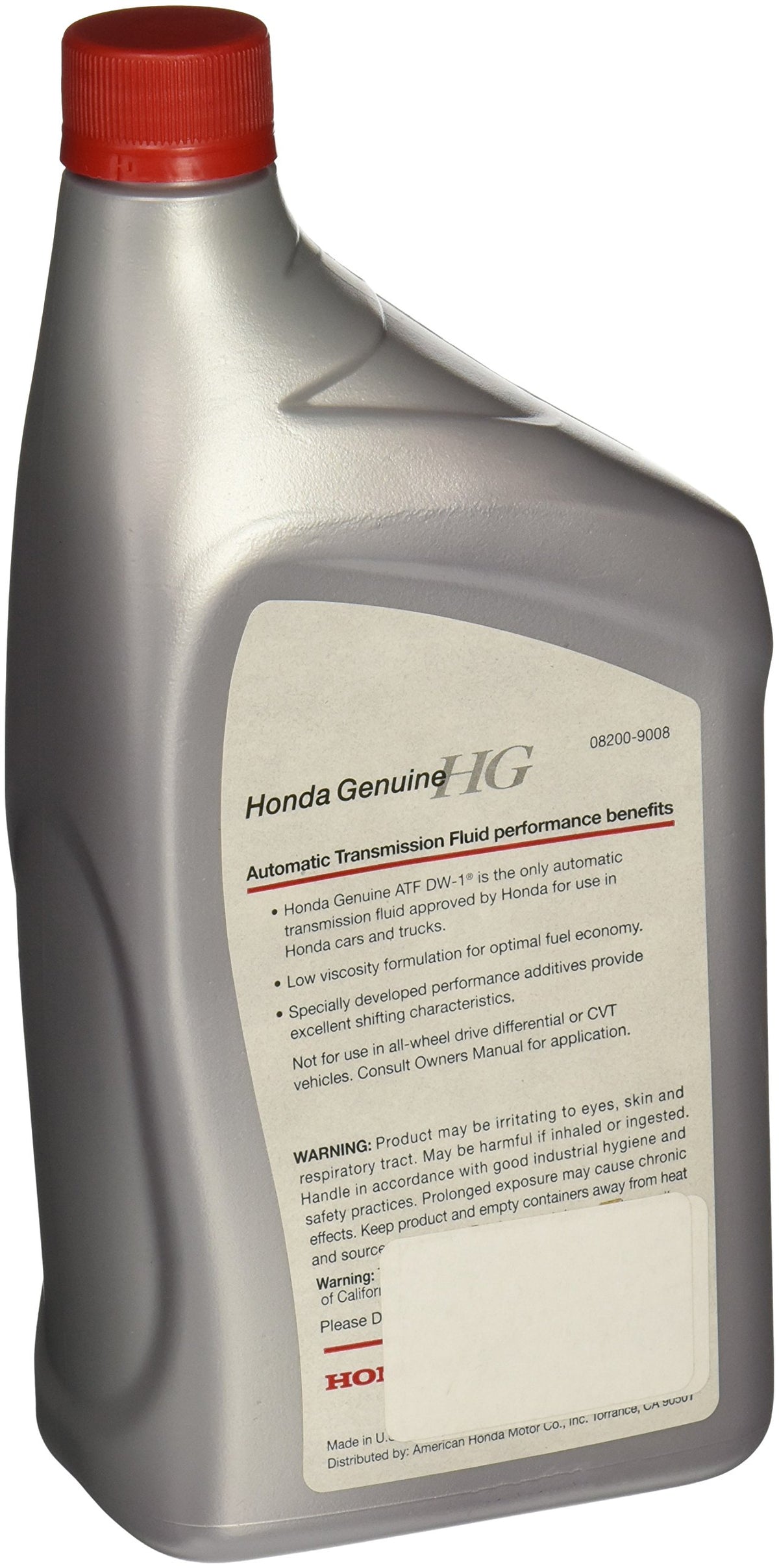 Honda 08200-9008 DW1 Automatic Transmission Fluid ATF -1 Quart 6pack