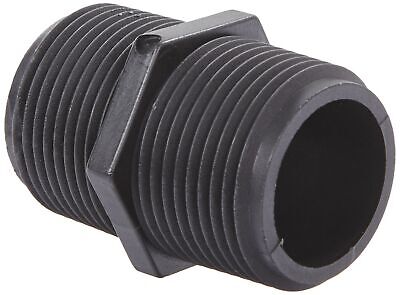 Banjo NIP100-SH Polypropylene Pipe Fitting, Short Nipple, Schedule 80, 1" NPT...