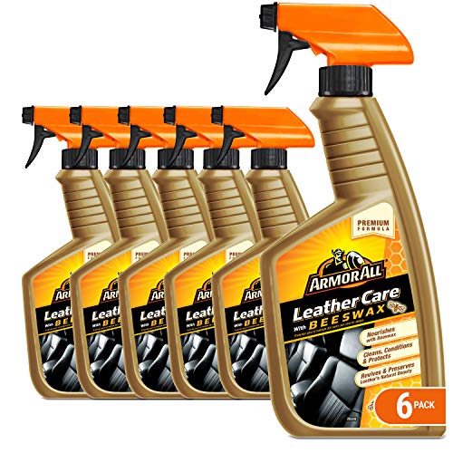 Armor All Car Leather Care Spray Bottle, Cleaner for Cars, Truck, Motorcycle, Beeswax, 4 Oz, Pack of 6, 18934-6PK