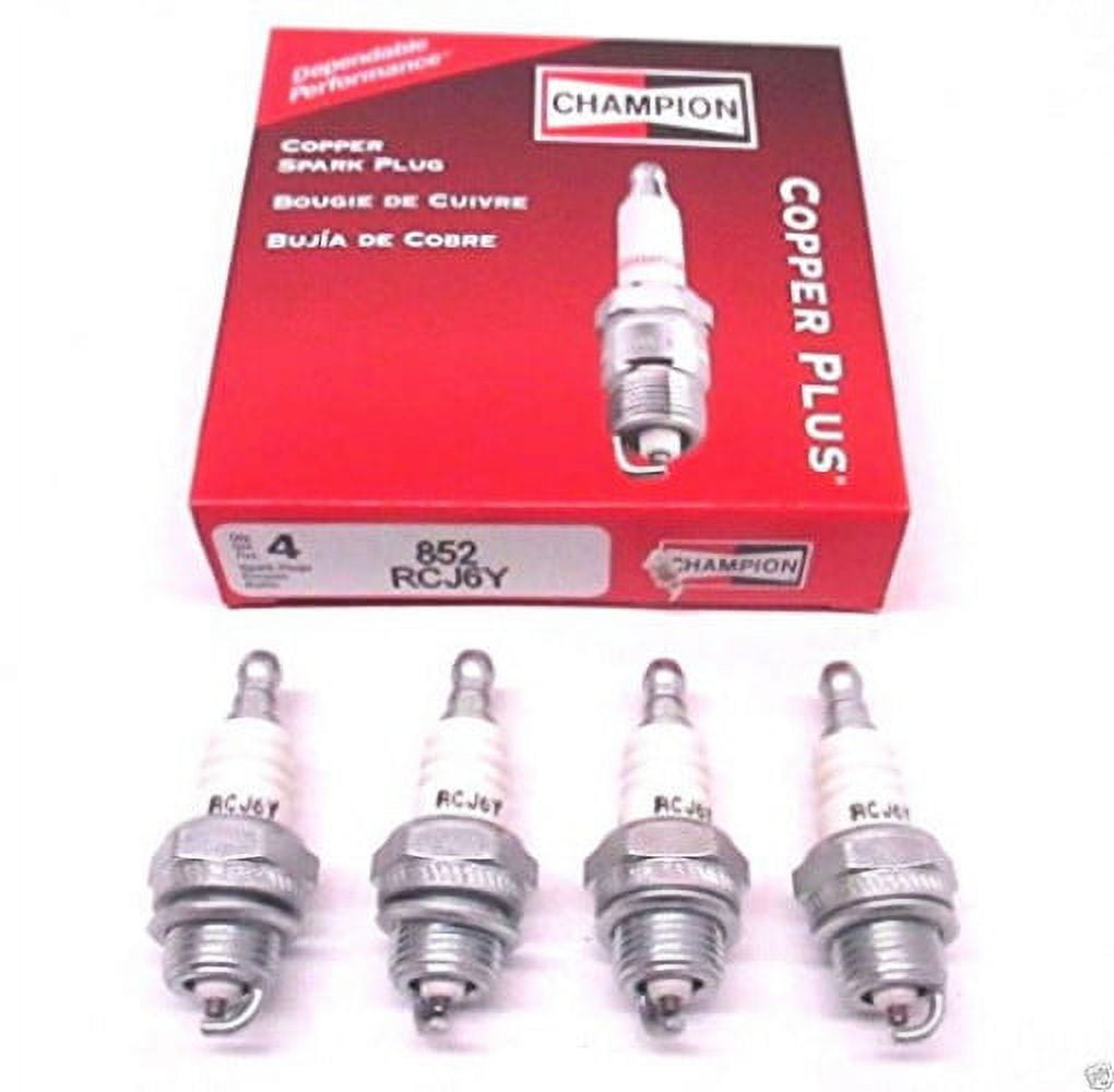 4 Pack Genuine Champion RCJ6Y Spark Plug Copper Plus 852