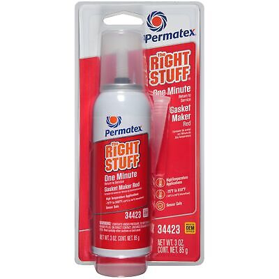 Permatex 34423 Right Stuff 1 Minute Red High Temperature Gasket Maker, 3 oz