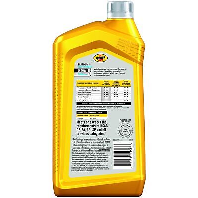 Pennzoil 550022687-6PK Platinum 10W-30 Full Synthetic Motor Oil - 1 Quart (Pa...