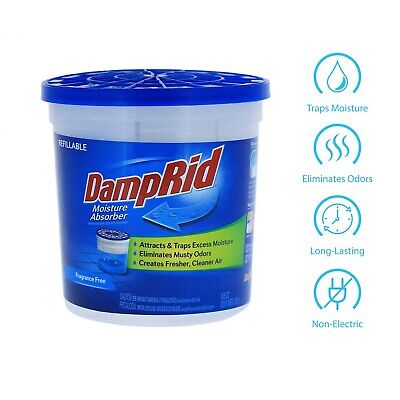 DampRid Fg60 Refillable Moisture Absorber, Fragrance Free