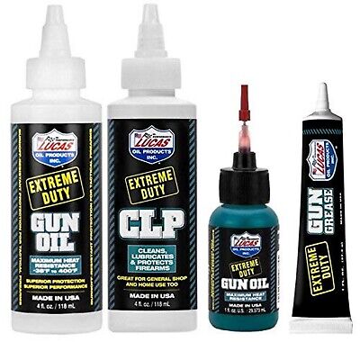 Lucas Extreme Duty 4oz Gun Oil 10877, 4oz CLP 10915, 1oz Needle Oiler 10875, ...