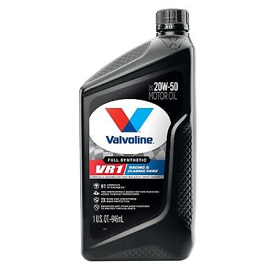 Valvoline VR1 Racing Synthetic SAE 20W-50 High Performance High Zinc Motor Oi...