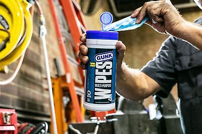 GUNK MPDW30 Multi-Purpose Degreasing Wipes 30-Count 8 x 12 inch 2-Sided Smoot...