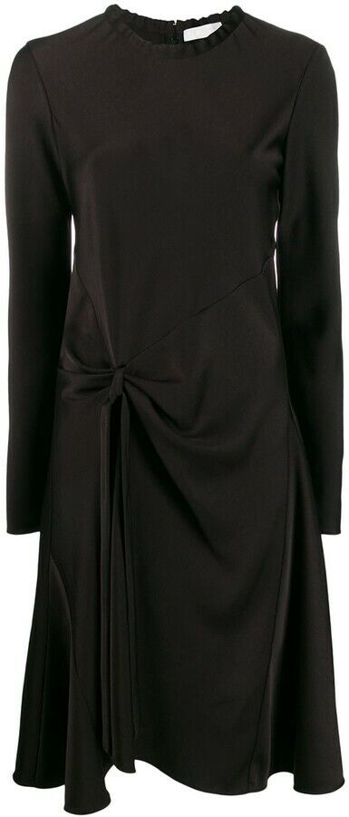 Chloé Knot Detail Midi Dress Black Size 40