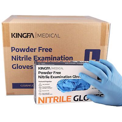 KINGFA Nitrile Medical Exam Gloves - 510(k), Powder Free, Latex Free, 4 mil T...