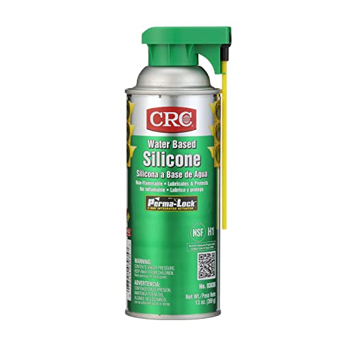 CRC Water Based Silicone 03035  13 Wt Oz, Heavy Duty Silicone Lubricant w/Perma-Lock 2-Way Integrated Actuator