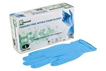 Emerald Nitrile Exam Gloves - Medical Grade Powder Free Latex Free Disposable Multipurpose Food Safe - 3.5 mil (100, Large)