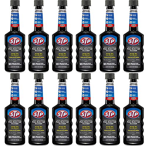 STP Fuel Injector Cleaner, Super Concentrated, Bottles, 5.25 Fl Oz, Pack of 12