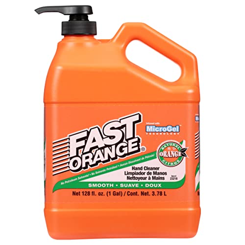 Fast Orange 23218 Smooth Lotion Hand Cleaner with Pump, 1 Gallon, 128 Fl Oz (Pack of 1)