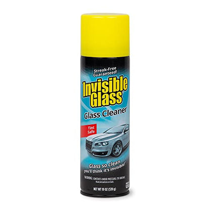 Invisible Glass Premium Glass Cleaner with Amazon Basics Thick Microfiber Cleaning Cloths