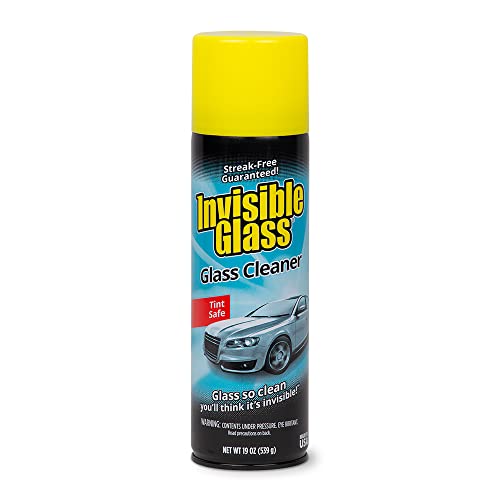 Invisible Glass Premium Glass Cleaner with Amazon Basics Thick Microfiber Cleaning Cloths