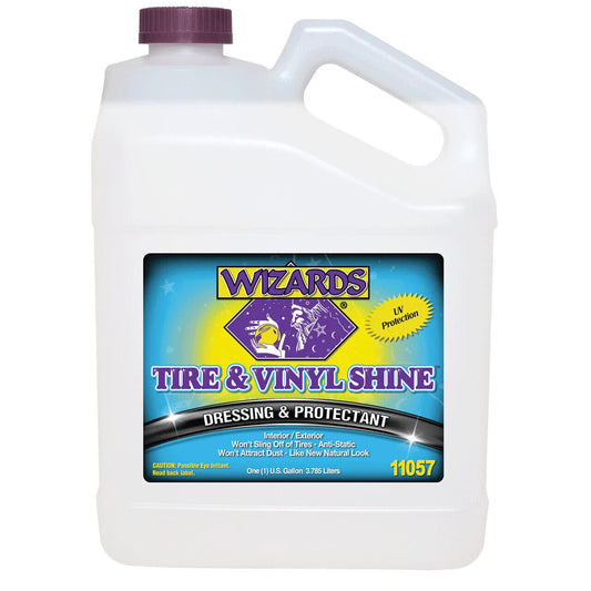 Wizards 11057 Tire & Vinyl Shine Dressing and Protectant Rubber Leather 1 Gallon