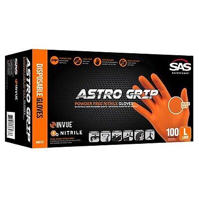 SAS Safety 66575 Nitrile Astro Grip Powder-Free Disposable Glove, XX-Large (P...