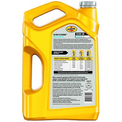 Pennzoil - 550045201-3PK Ultra Platinum Full Synthetic 5W-30 Motor Oil (5-Qua...