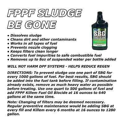FPPF 90342 SBG - 32 OZ. BOTTLE, TREATS 1000 GALLONS OF DIESEL FUEL PER BOTTLE