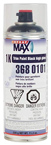 Spray max 3680101 1k Trim Paint Gloss Black