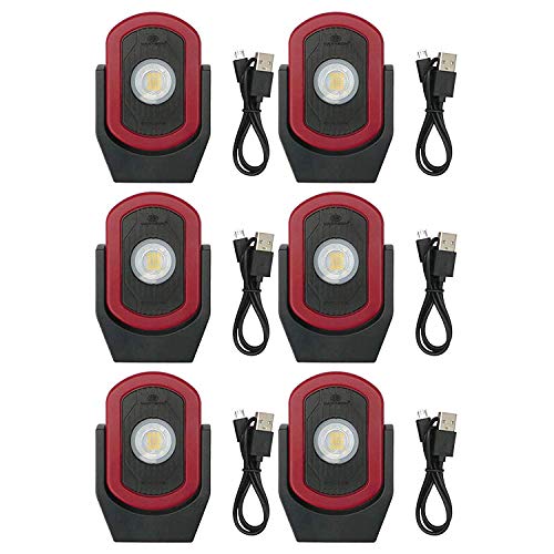 Maxxeon MXN00810 WorkStar Cyclops USB-C Rechargeable LED Work Light, Pack of 6 Lights