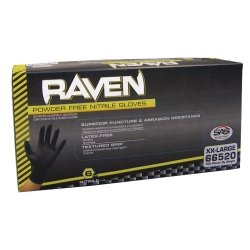 SAS Safety Disposable Extra Large Black Gloves, 100 Gloves each Pack (Pack of 10)