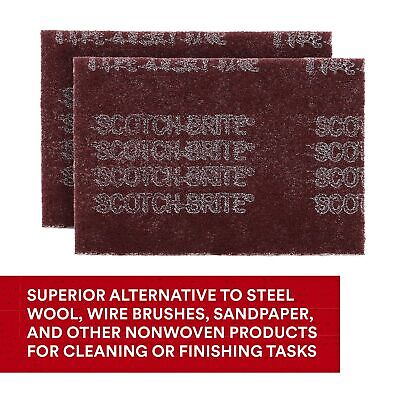 3M Scotch-Brite General Purpose 7447 Hand Pad, Very Fine Grade, 6 in x 9 in, ...