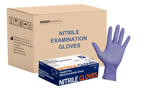 100% Nitrile Chemo-rated Medical Grade Exam Gloves - 510(k), Latex and Powder Free, Disposable, 4 mil Thickness, Textured Fingers, Indigo (1000, Extra Large)