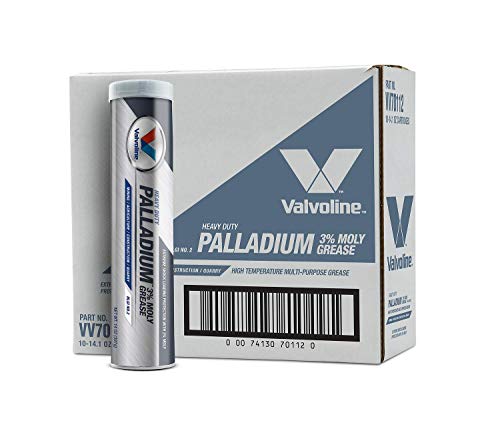 Valvoline Palladium #2 3% Moly, Heavy Duty (HD) Grease 14.1 OZ Cartridge, Case of 10