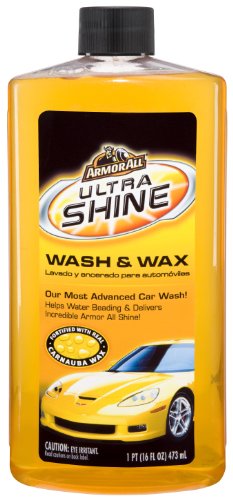 Armor All Car Wash & Wax Cleaner, Cleaning for Cars, Truck, Motorcycle, Ultra Shine - 16 oz. Bottle (Pack of 6)