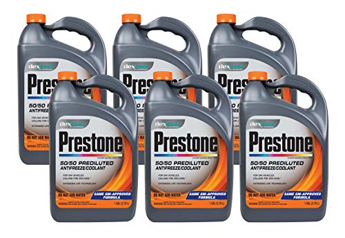 Prestone AF850-6PK Dex-Cool 50/50 Antifreeze/Coolant - 1 Gallon, (Pack of 6)