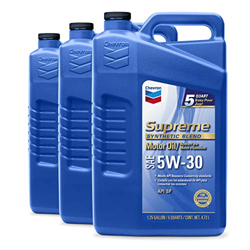 Chevron Supreme (220013533-3PK 5W-30 Motor Oil - 5 Quart (Pack of 3)