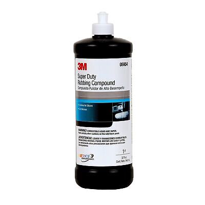 3M 05954 Super Duty Rubbing Compound, 1 qt (32 fl oz/946 mL)