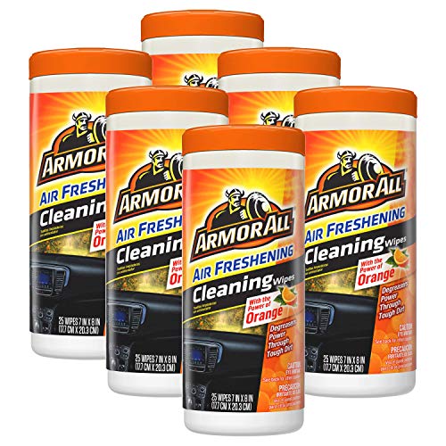 Armor All Lint-Free Orange Air Freshening Car Cleaning Wipes - 6 Pack