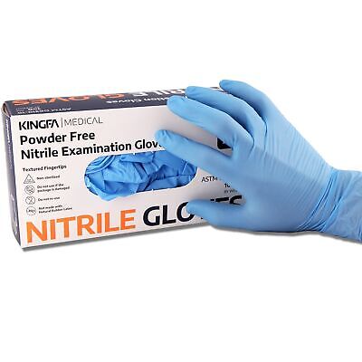 KINGFA Nitrile Medical Exam Gloves - 510(k), Powder Free, Latex Free, 4 mil T...