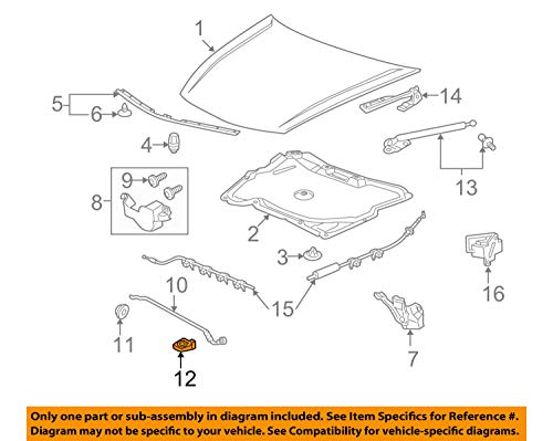 Honda Hood Prop Rod Holder - 91503-TA0-A01