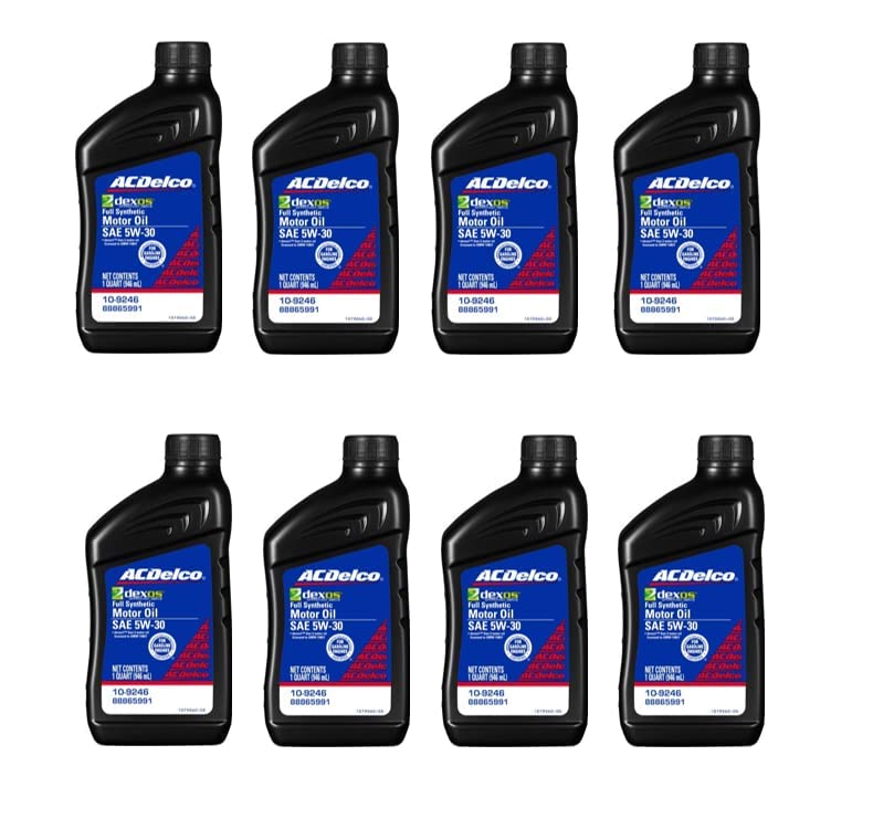 ACDelco 109246 SAE 5W-30 dexos1 Gen 2 Full Synthetic Motor Oil 1 Quart (8 pack)