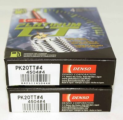 8 PCSNEW -- DENSO #4504 PLATINUM T T Spark Plugs -- PK20TT