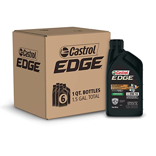 Castrol EDGE 10W-16 Advanced Full Synthetic Motor Oil, 1 Quart, Pack of 6