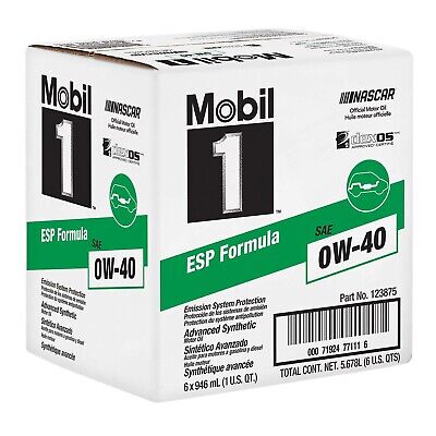 6 Pcs of 123875 ESP Formula Engine Oil 0W-40 (6 quarts)