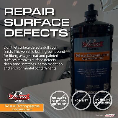 Presta MaxComplete - Professional Grade Cutting Compound for Watercraft and R...
