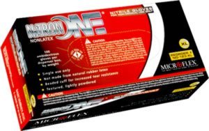 Microflex No-123-Xl Extra Large Lightly Powdered Nitrile Industrial Use Gloves