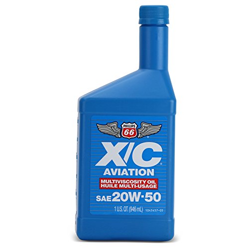 Phillips 66 PHIL2050-12 20W50 X/C Aviation Oil, 1 quart, 12 Pack